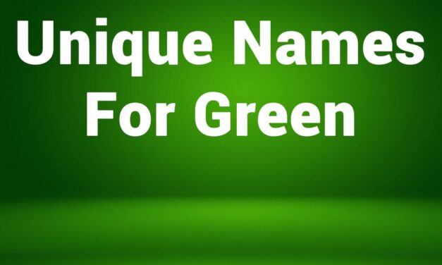 235 Unique Names for Green-Inspired Girls and 243 Unique Names for Green-Inspired Boys: Your Preferred List of Unique Names for Green