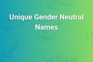 unique gender neutral names