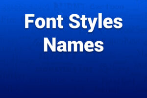 font styles names