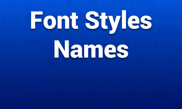 Font Styles Names Guide for Designers and Creators